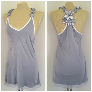 Superdry Vintage Thrift Women's Grey Tunic Dress Medium